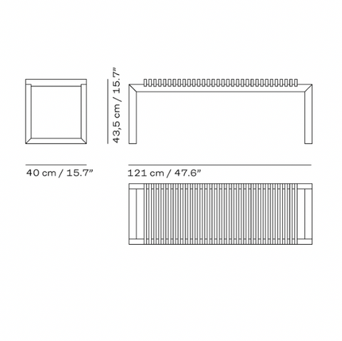 Cutter Bench Outdoor