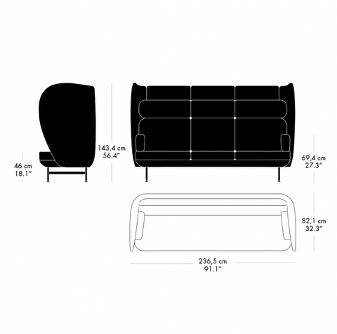 Fritz Hansen Plenum™ Sofa 3-Seater