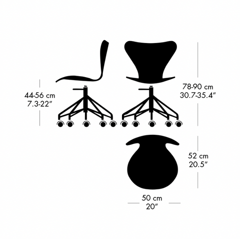Fritz Hansen Series 7™ Office Chair Upholstered