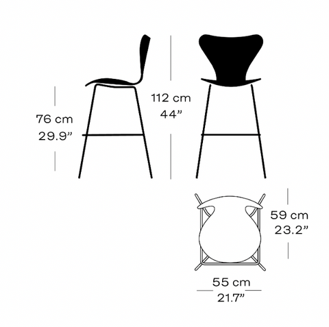 Fritz Hansen Series 7™ Bar Stool Wood