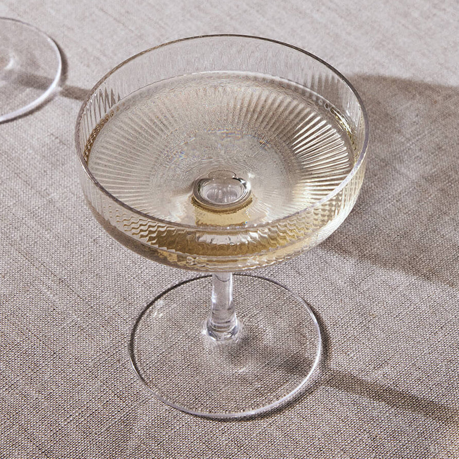Ripple Champagne Saucers Set of 2
