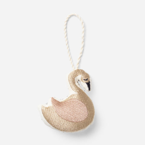 Copenhagen Embroidered Ornament Swan